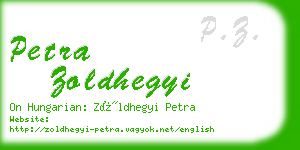 petra zoldhegyi business card